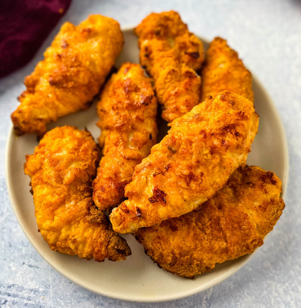 cooked chicken tenders on a plate