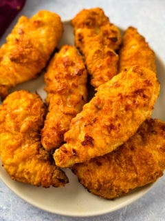 cooked chicken tenders on a plate