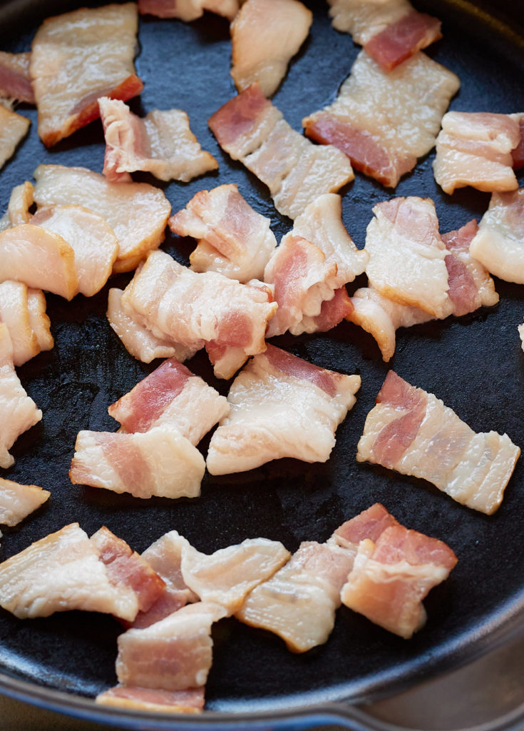 bacon in cast iron pan