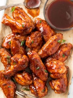 deliciously-looking Hennessy Wings with spoon on the side
