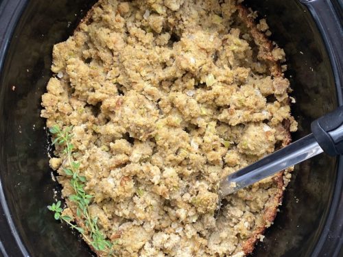Crockpot Slow Cooker Cornbread Dressing