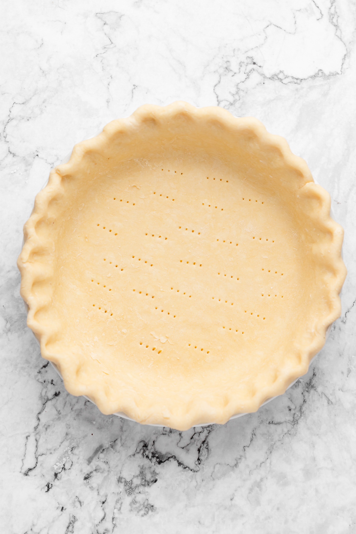 Pie crust in pan