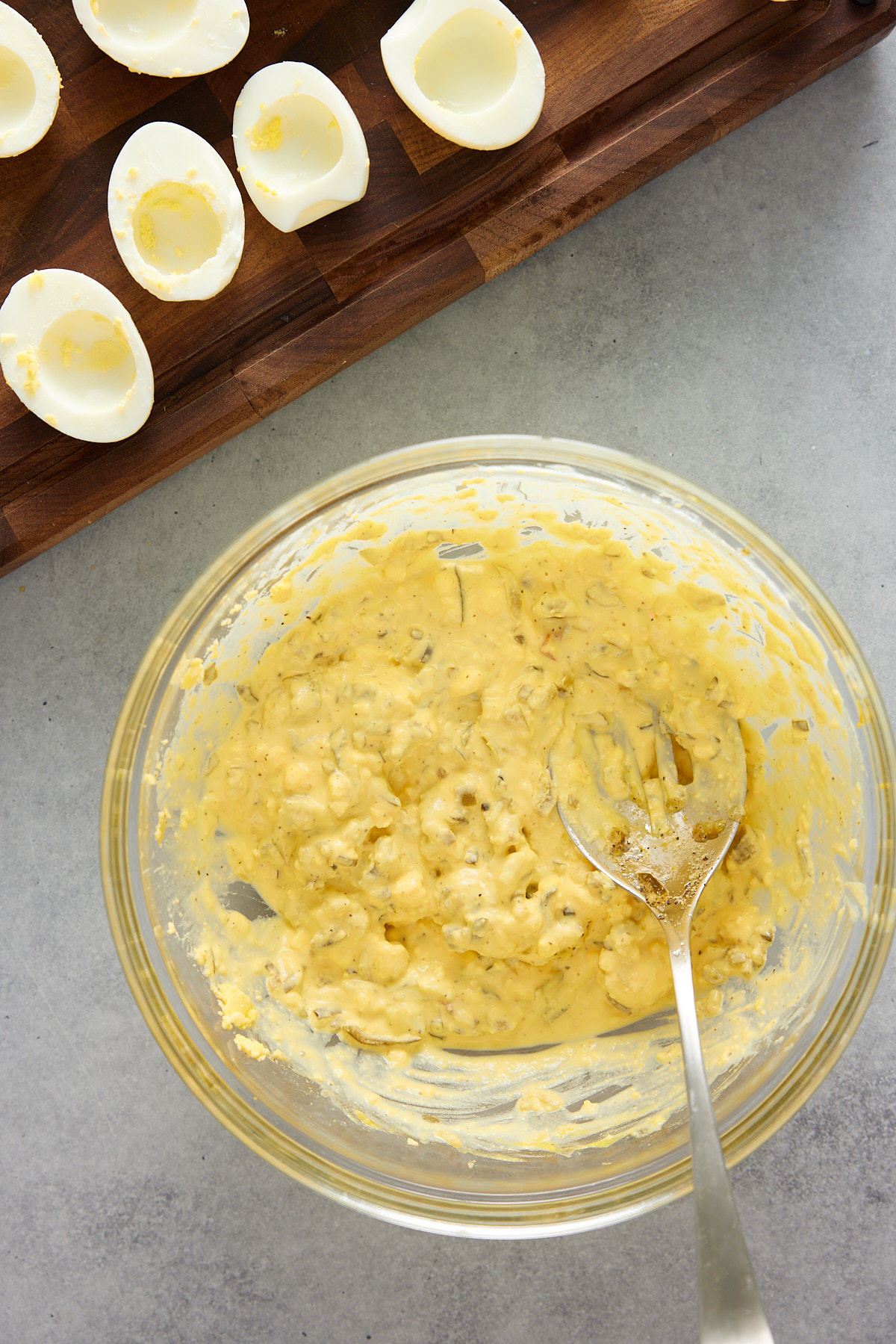 egg yolk mixture in bowl