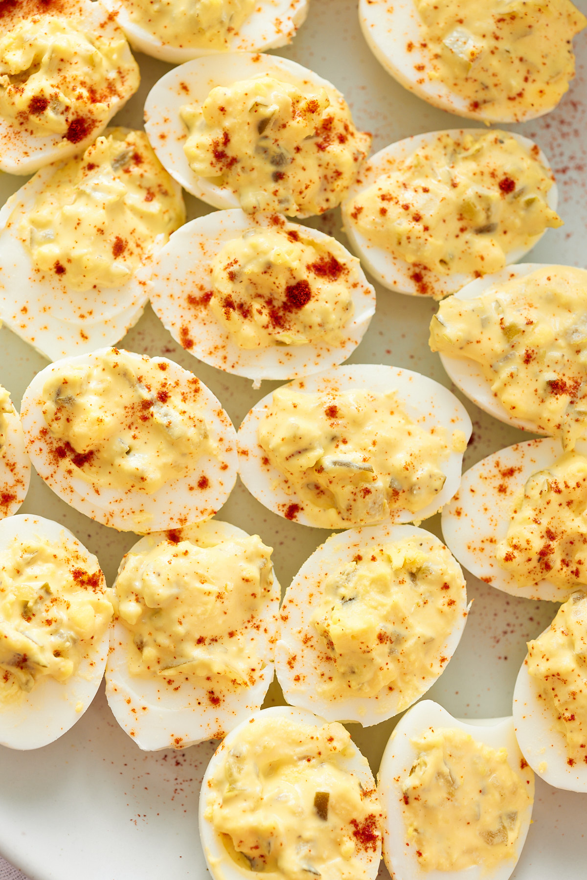 close up photo of deviled eggs