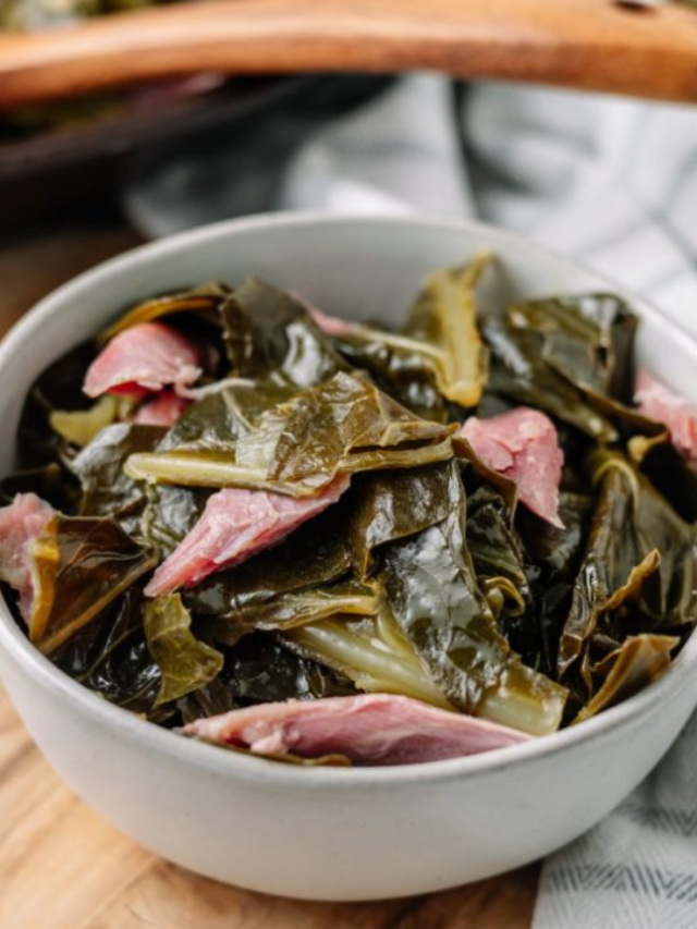 Collard Greens Southern Style with smoked turkey legs