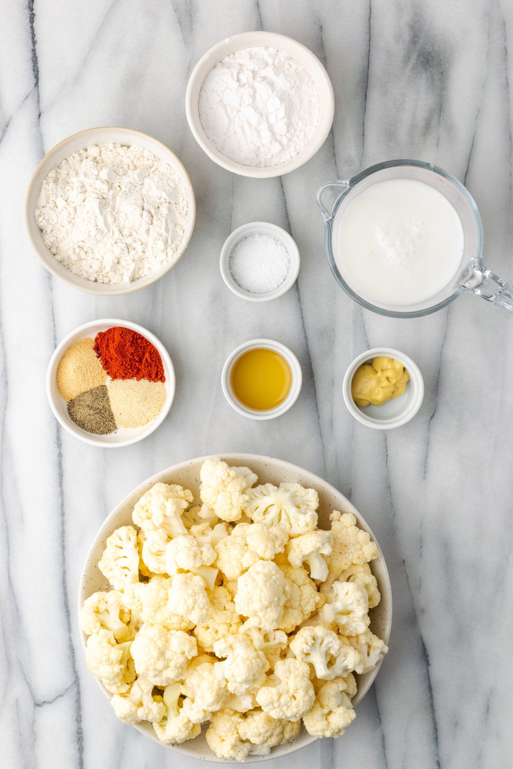 Ingredients for Southern Fried Cauliflower