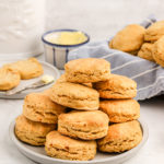 A plate of sweet potato biscuits ready to serve
