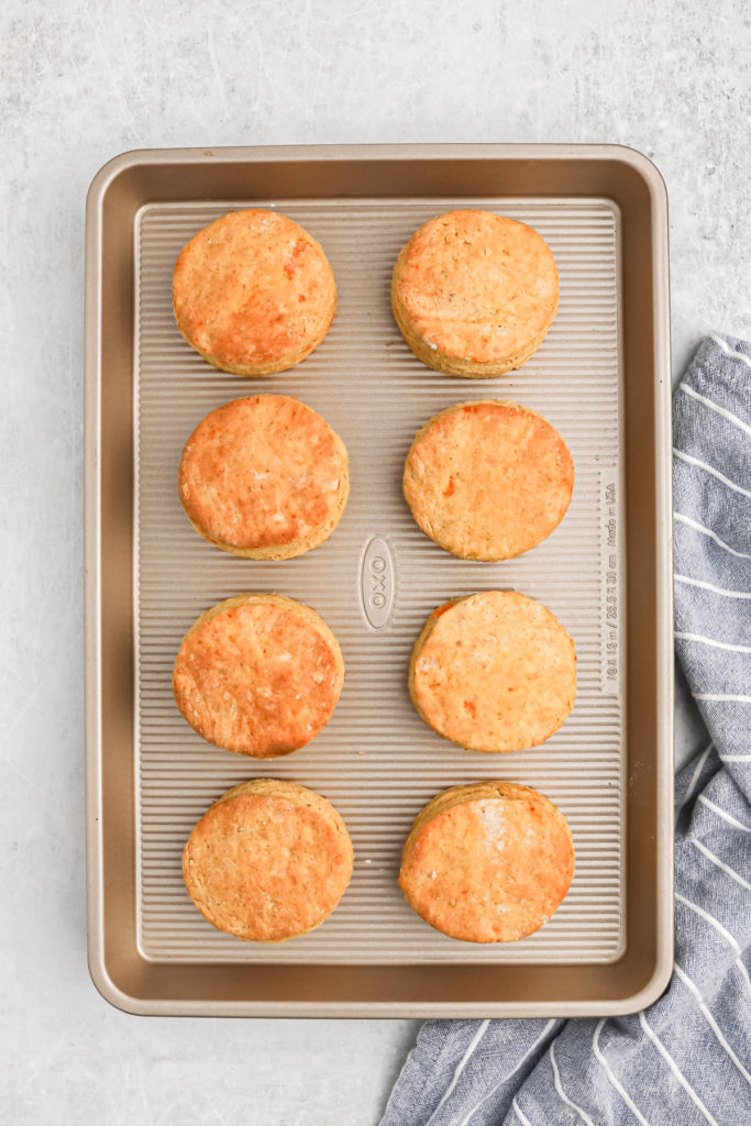 Biscuits baked on a baking sheet
