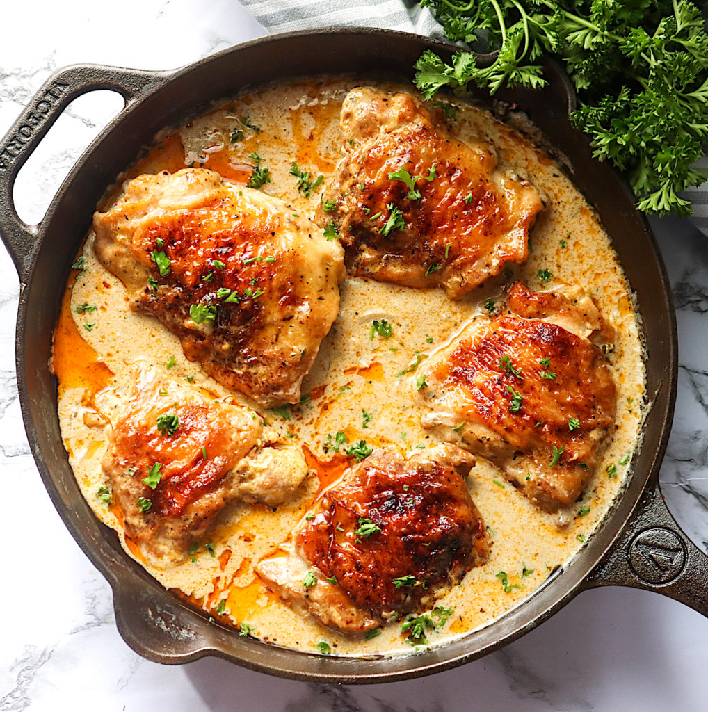 Drool-worthy smothered chicken is classic soul food