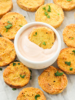 Deliciously Southern fried squash with remoulade