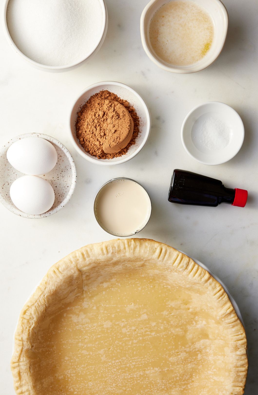 ingredients for chocolate chess pie