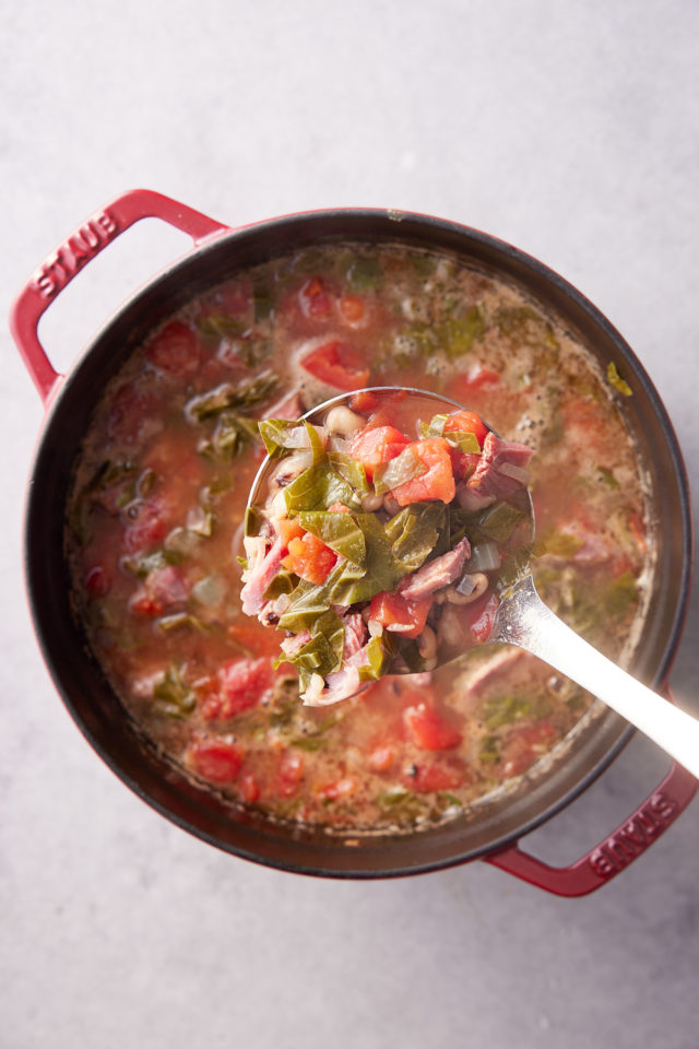 Collard Greens Soup With Blackeyed Peas