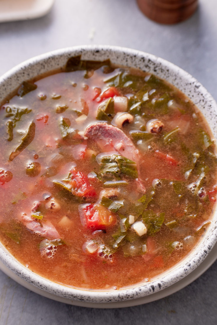 Collard Greens Soup With Blackeyed Peas