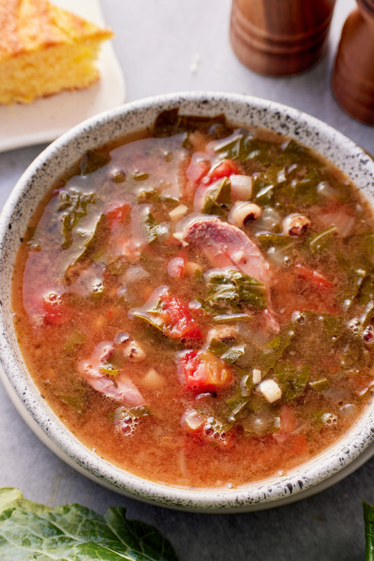 Collard Greens Soup With Blackeyed Peas