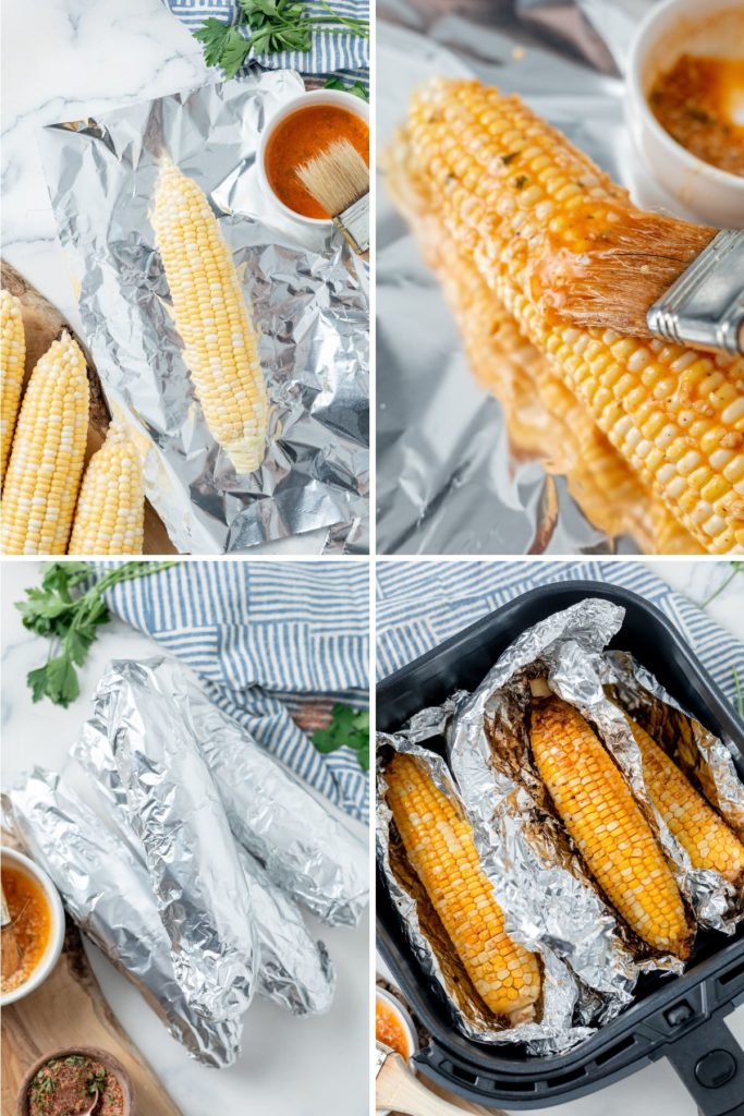Air Fryer Corn On The Cob (In Foil)