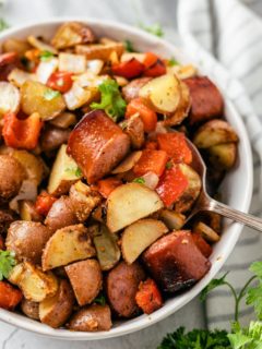 deliciously-looking Air Fryer Sausage & Potatoes