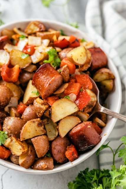 Air Fryer Sausage & Potatoes - blackpeoplesrecipes.com