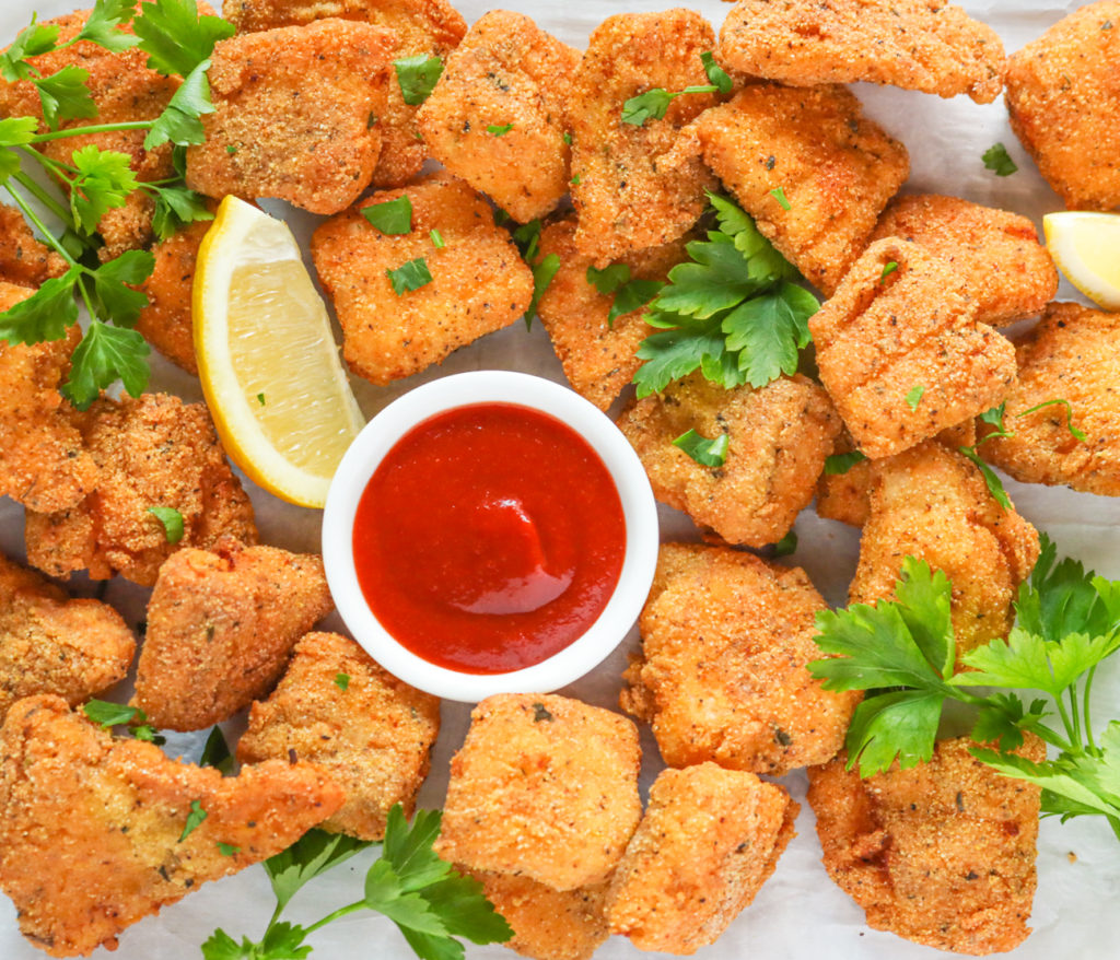 Delicious fried catfish nuggets for soul food cravings.
