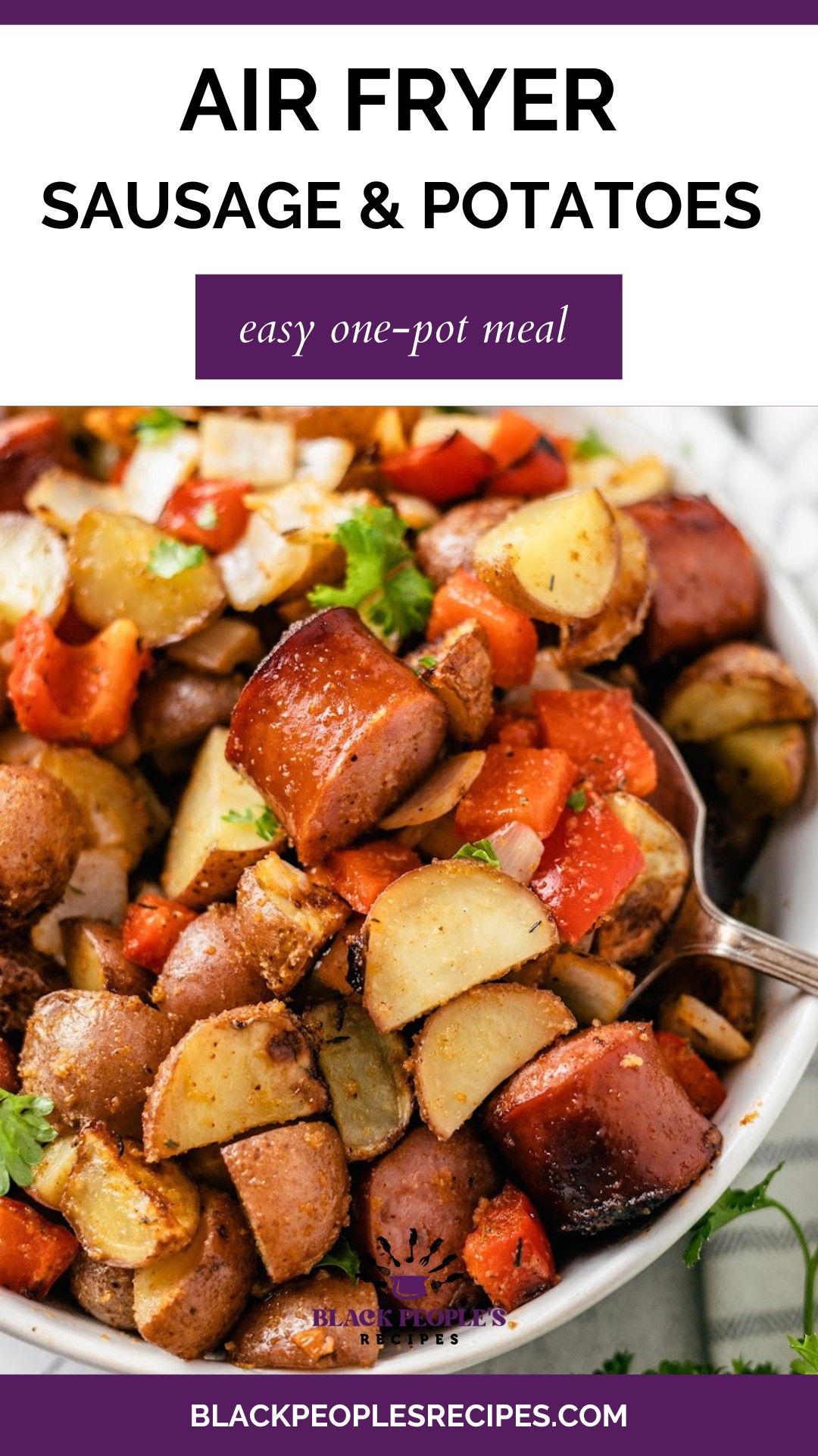 Air Fryer Sausage & Potatoes - blackpeoplesrecipes.com