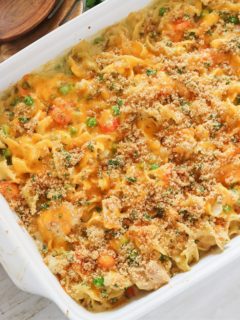 Tuna noodle casserole for a quick and tasty dinner