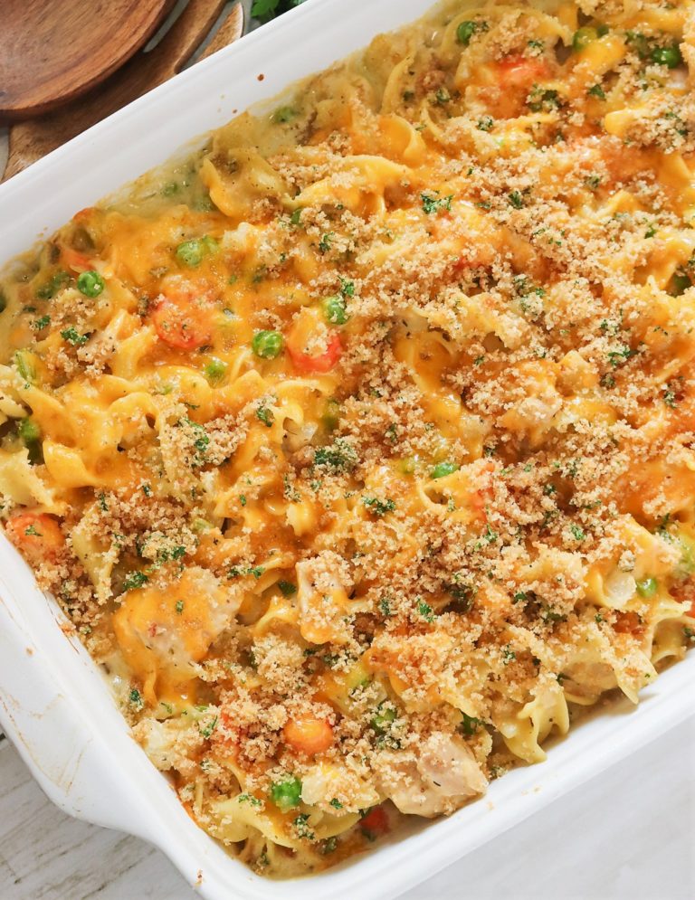 Tuna noodle casserole for a quick and tasty dinner