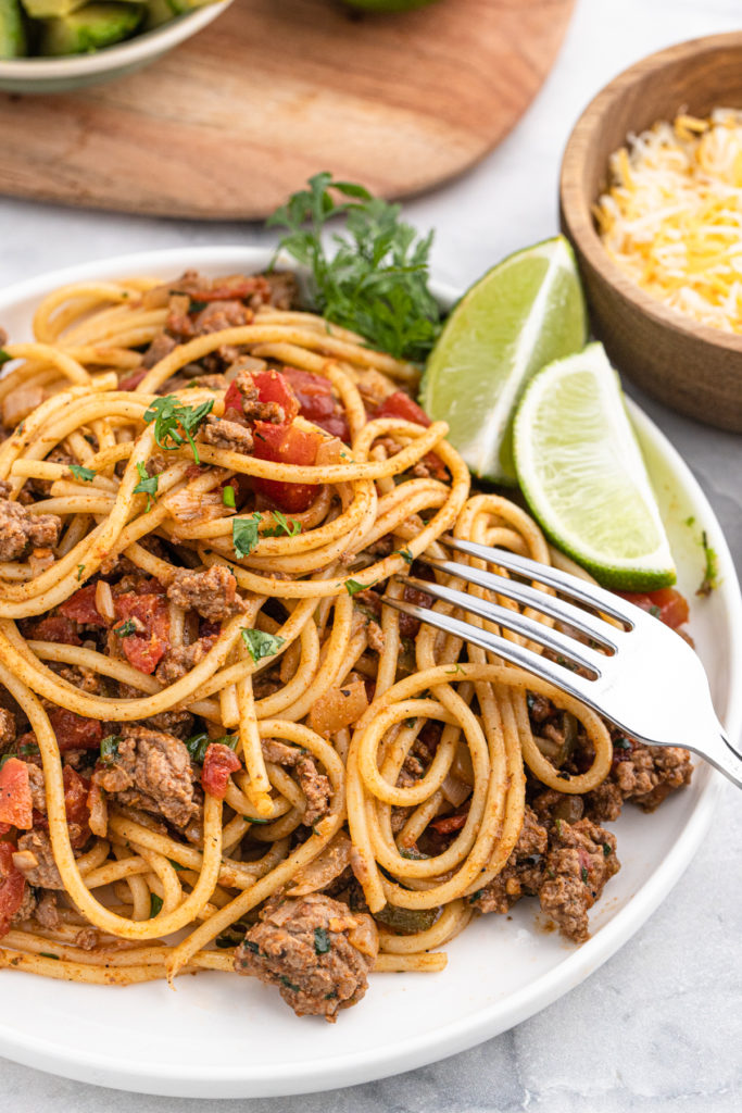 Easy Taco Spaghetti Recipe blackpeoplesrecipes com