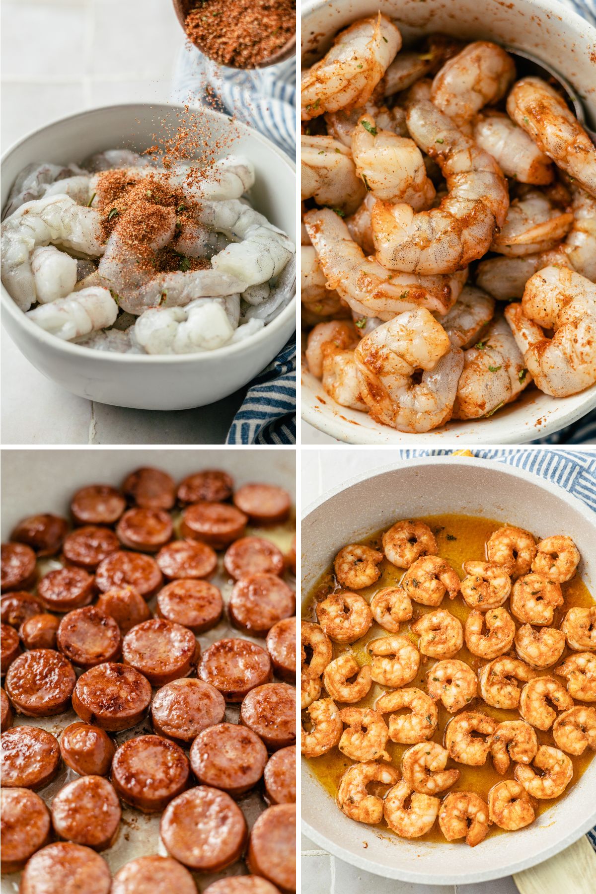 steps to cook Cajun Shrimp and Sausage