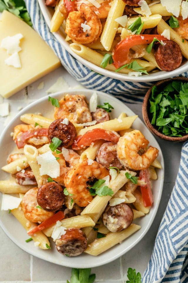 Cajun Shrimp and Sausage Pasta - blackpeoplesrecipes.com