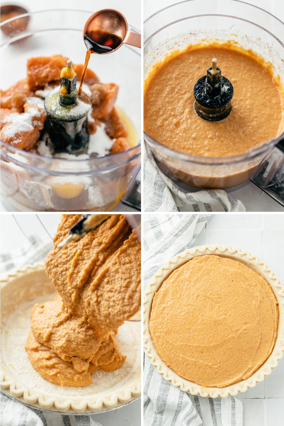 step-by-step instructions for how to make Sweet Potato Pie with Canned Yams