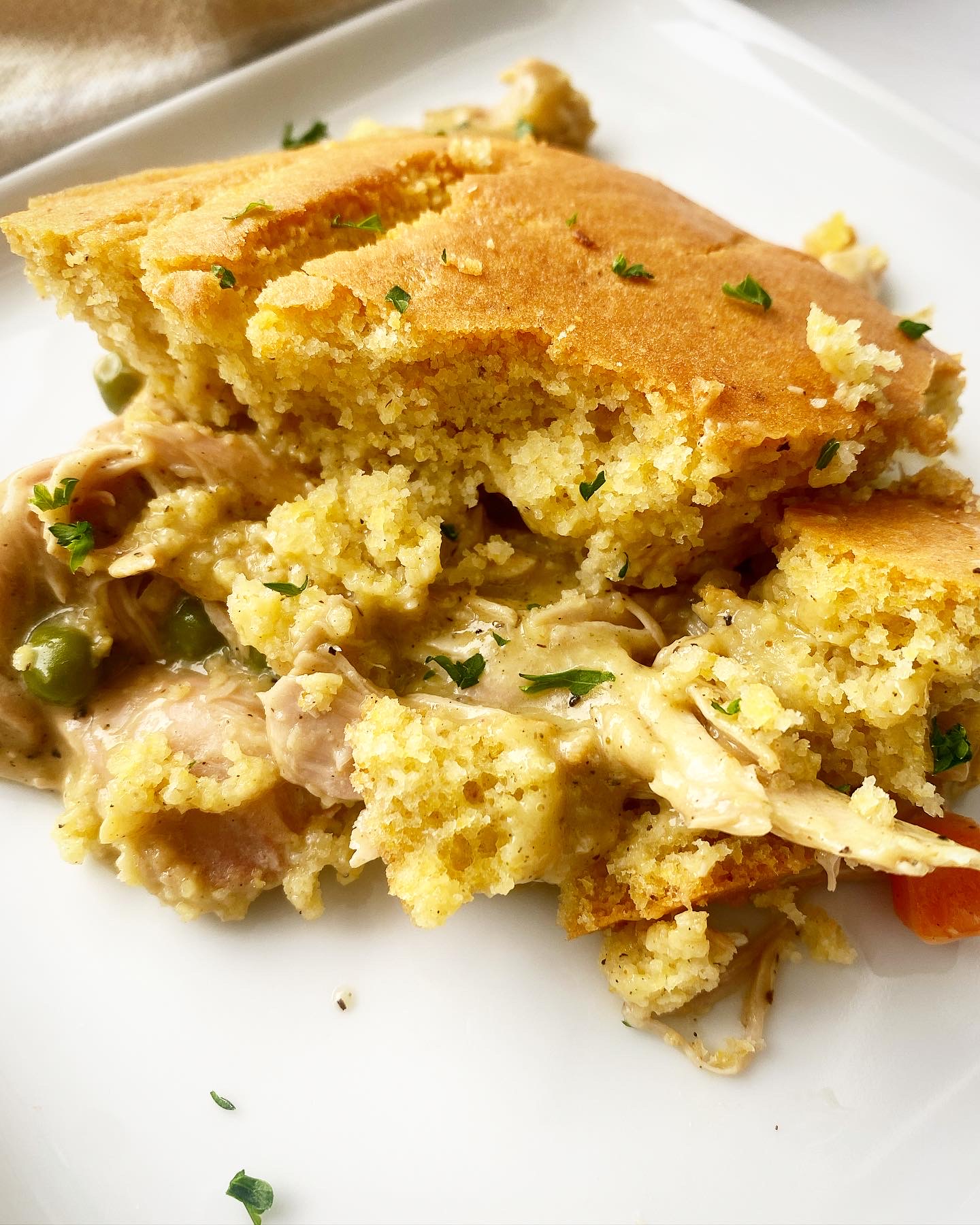 Cajun Chicken Casserole With Cornbread Crust