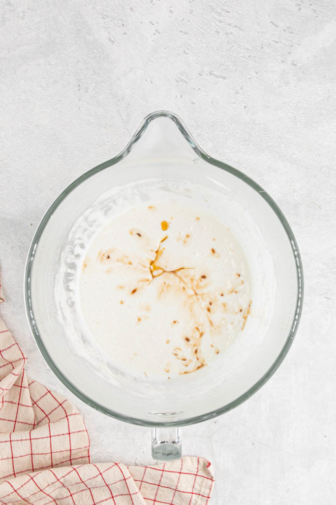 Meringue being mixed