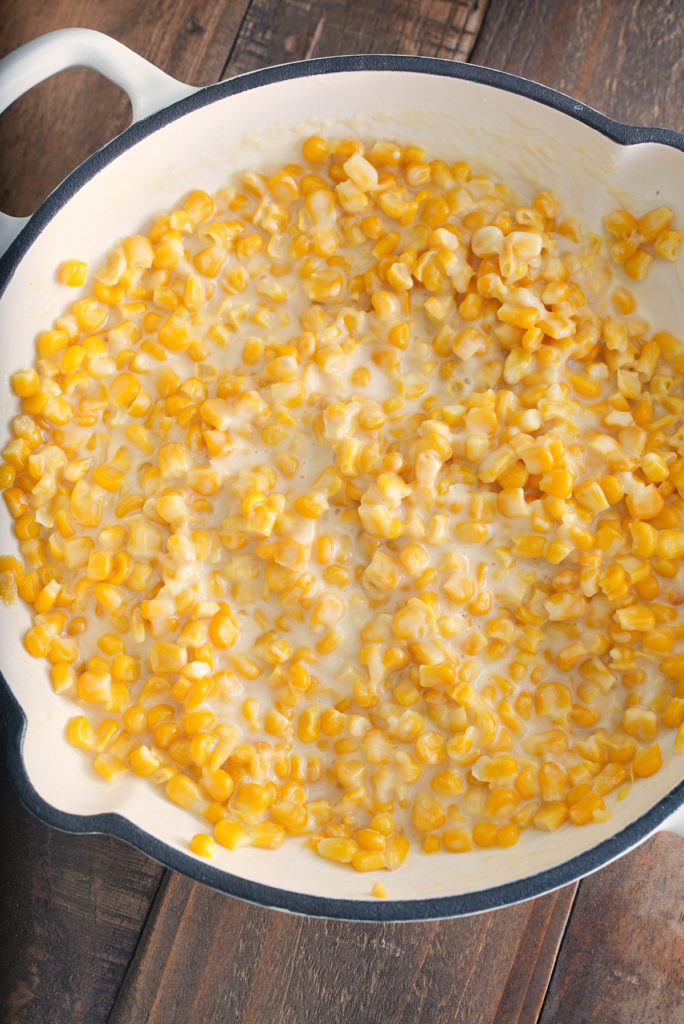 creamed corn that has been thickened