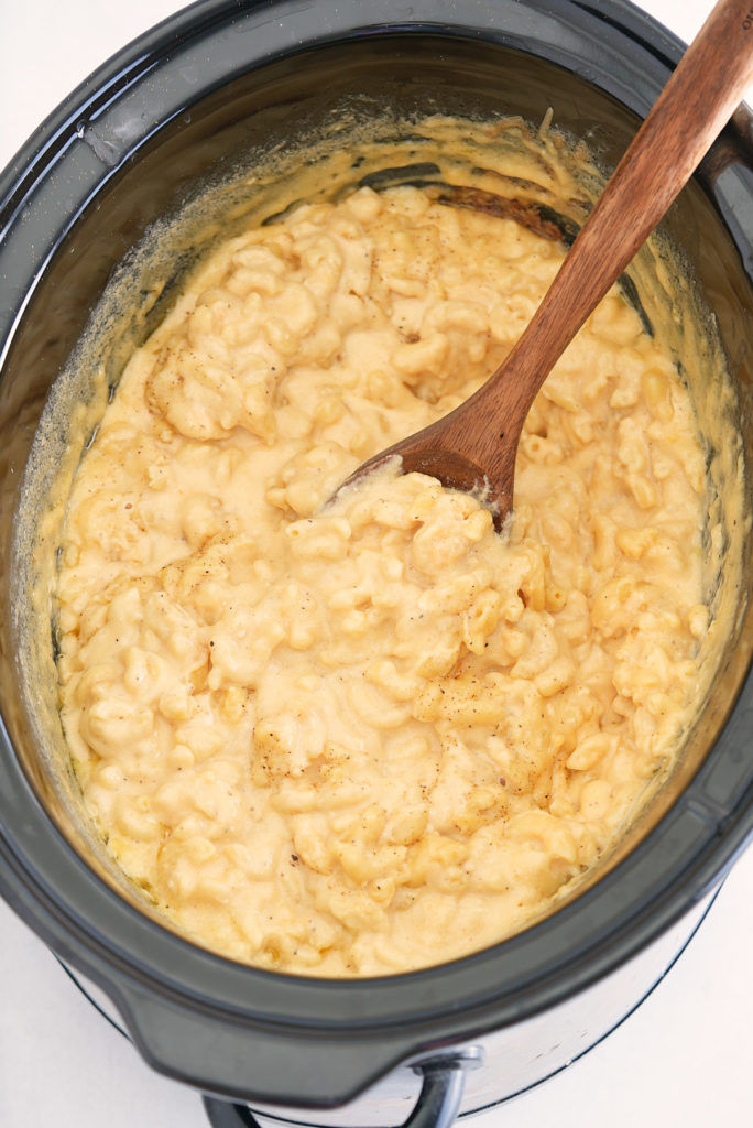 thickened mac and cheese in slow cooker