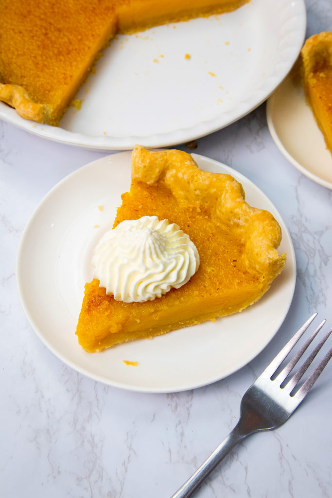 Serving up a slice of soul-satisfying vinegar pie with homemade whipped cream
