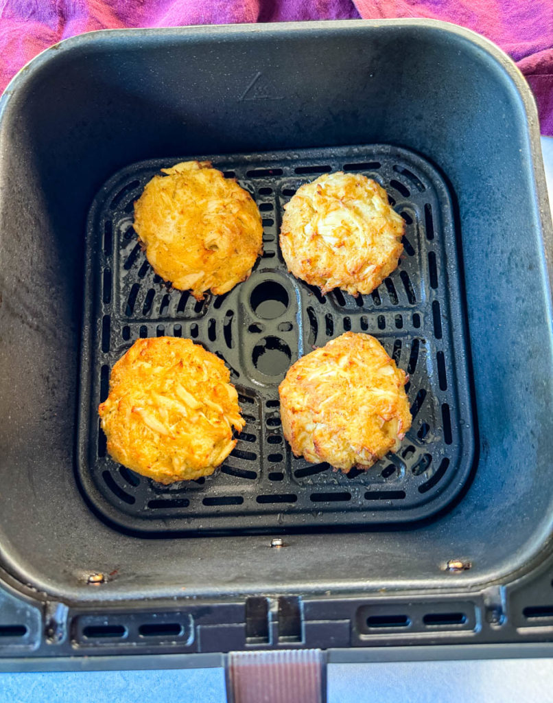 Maryland crab cakes in an air fryer
