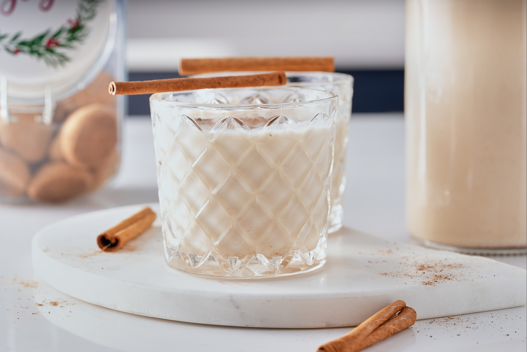 coquito in a glass cup