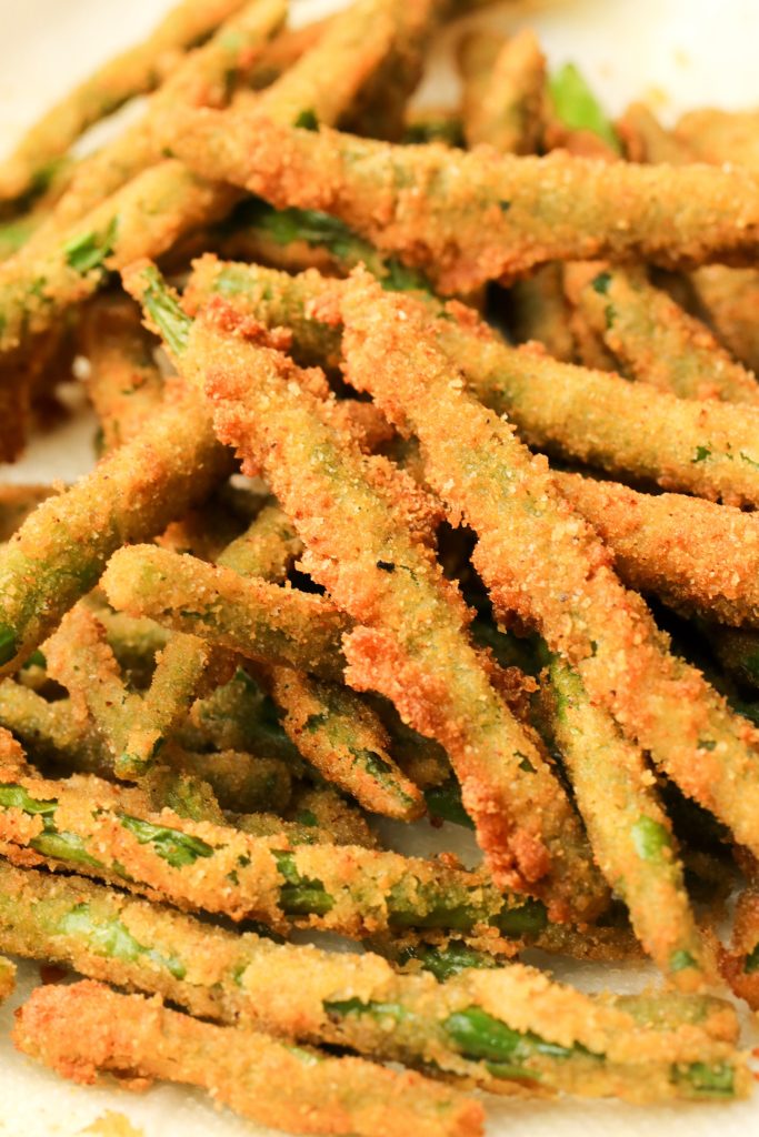 Freshly fried Crispy Fried Green Beans for a decadent, almost healthy treat