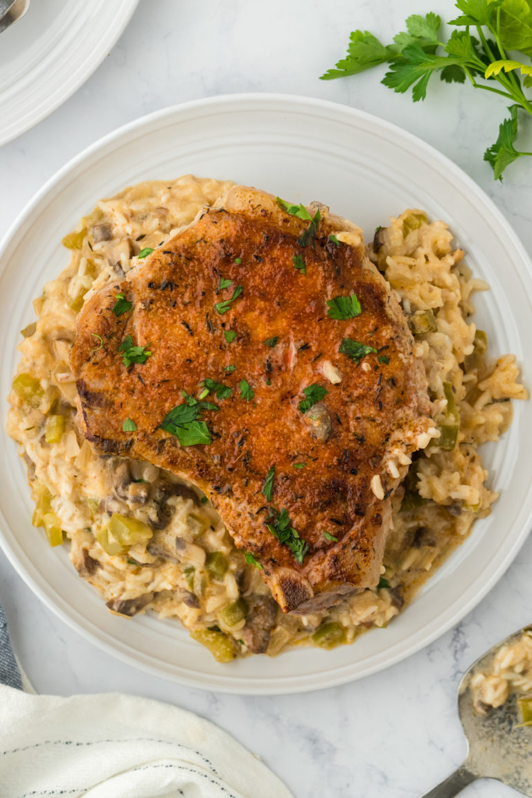 Mushroom and Rice Pork Chop Casserole - blackpeoplesrecipes.com